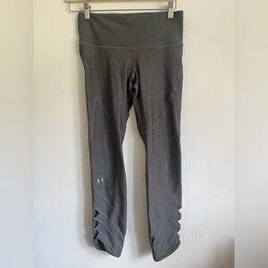 Under Armour Heatgear Cutout Ankle Crop Leggings Gray 1351077 Gray Women Small